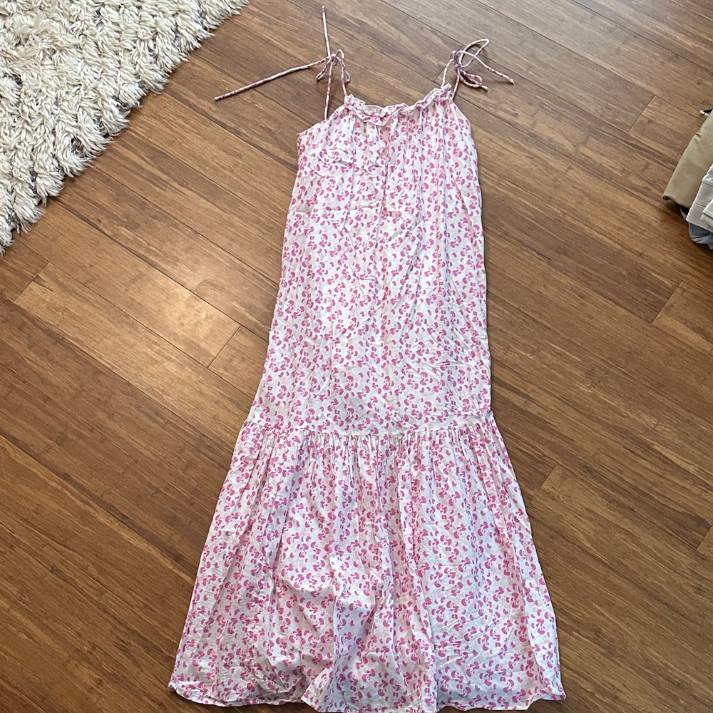 Bird & Knoll Floral Pink Maxi Dress